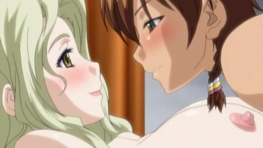 Two Busty Hentai Lesbians Share Naughty Love at Home
